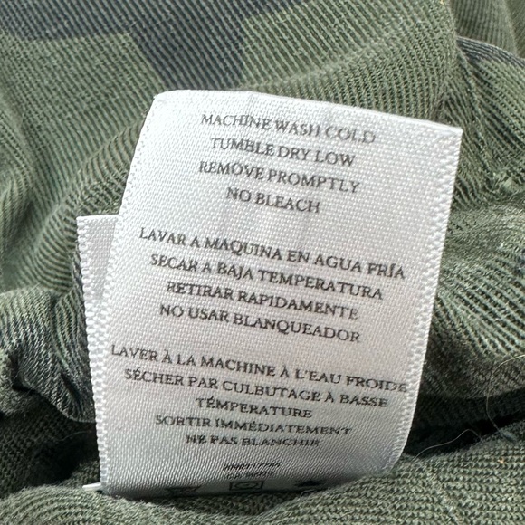 RAILS Collins Jacket Sage with Black Stars Linen Blend Bomber Cropped Army Green - Picture 13 of 13